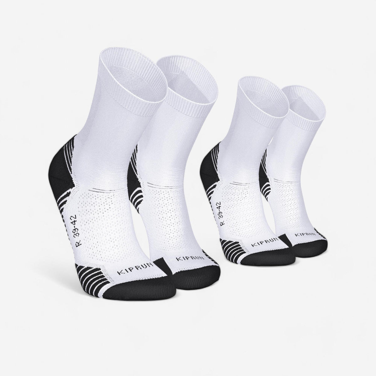 Calcetines de running Kiprun Run 500 Thick Mid-Calf 2-Pack