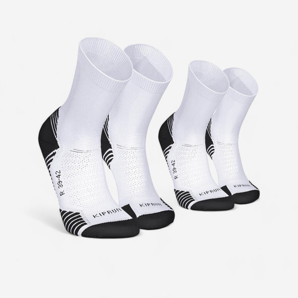 Calcetines de running Kiprun Run 500 Thick Mid-Calf 2-Pack