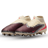 Botas de fútbol Nike Phantom 6 High Academy NU3 Firm Ground Soccer Cleats (Burgundy Crush/University Red)