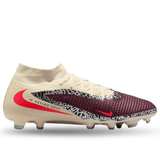 Botas de fútbol Nike Phantom 6 High Academy NU3 Firm Ground Soccer Cleats (Burgundy Crush/University Red)
