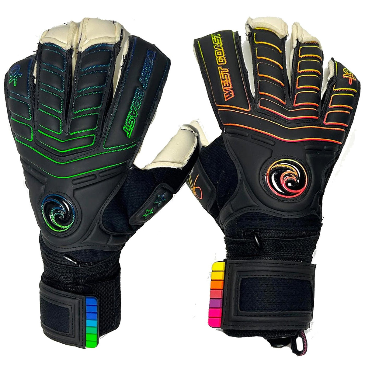 Guantes de portero West Coast Spyder S24F Evil Twins Goalkeeper (Black/Multi Color)